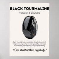 Noir cristal de pierre Tourmaline Signification