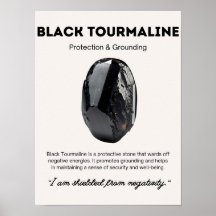 Noir cristal de pierre Tourmaline Signification