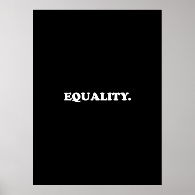 Poster noir "égalité" (Devant)