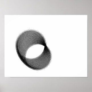 Poster noir en mathématiques papillon en perspecti