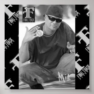 Poster noir et blanc au lait