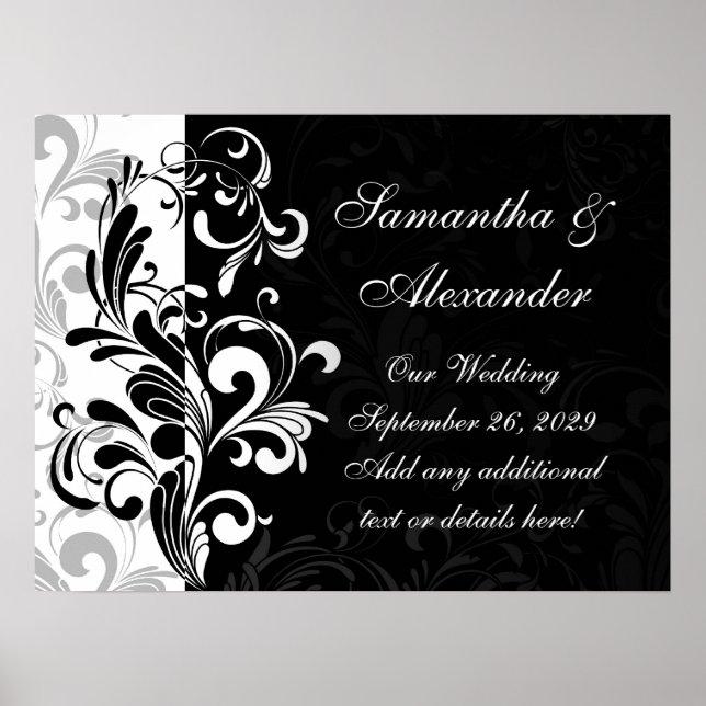 Poster Noir et blanc contemporain (Devant)