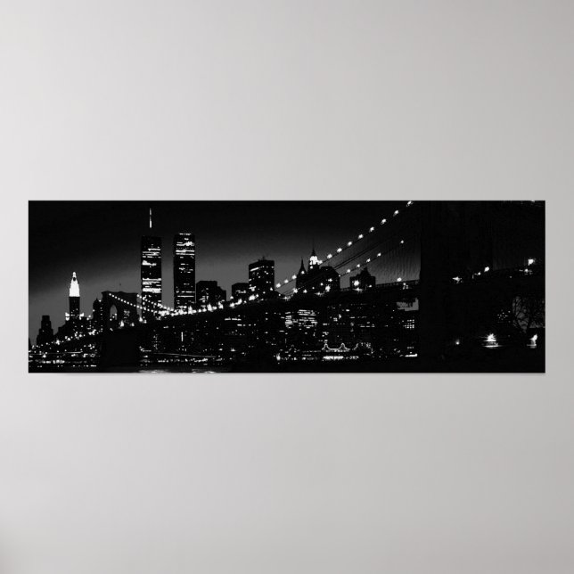 Poster noir et blanc New York City (Devant)