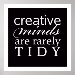 Poster noir et blanc pour les créateurs