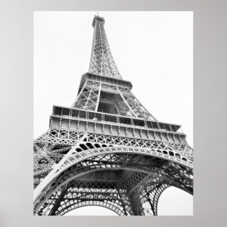 Poster noir et blanc Tour Eiffel