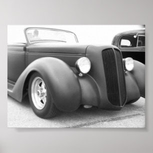 Poster Noir et plat