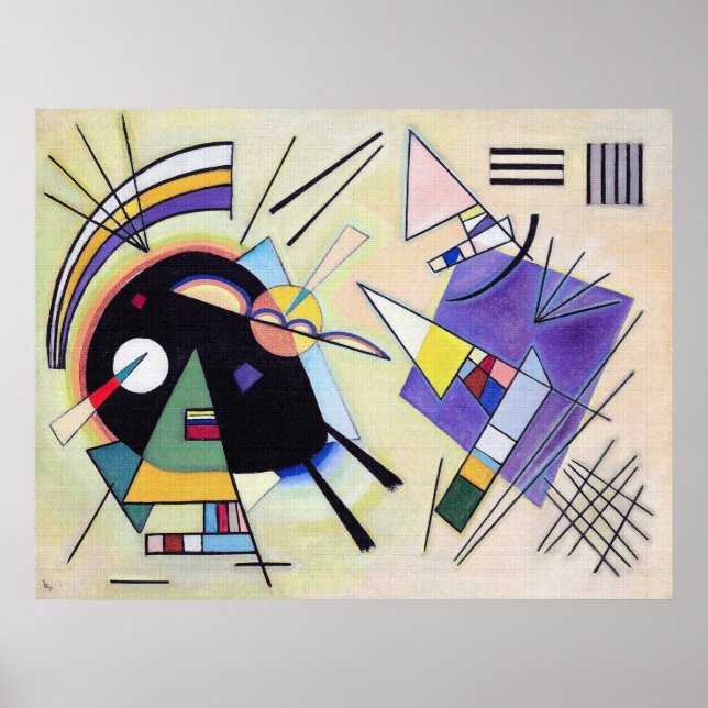 Poster Noir et Violet - Kandinsky (Devant)