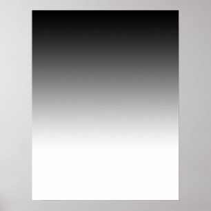 Poster Noir gradué à l'affiche blanche pour la