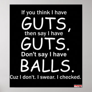 Poster noir Guibets Not Balls