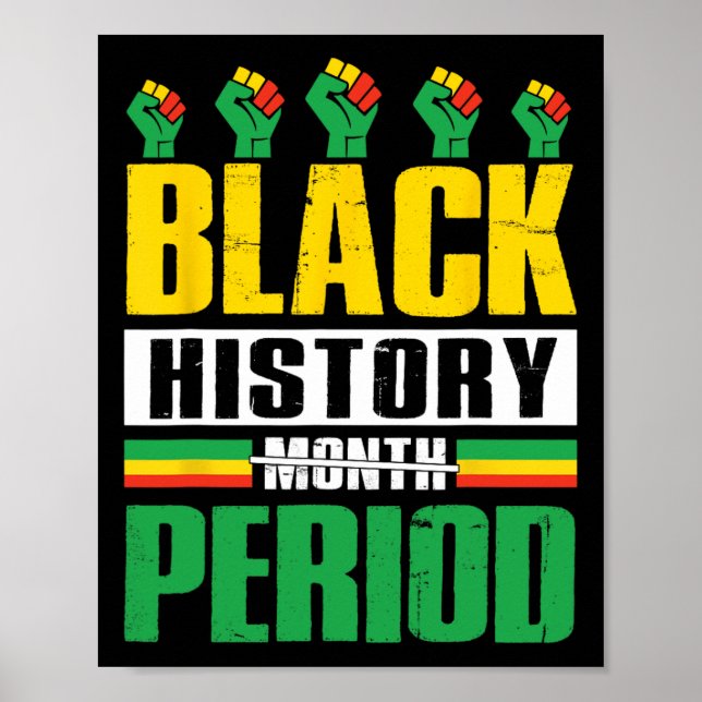 Poster Noir Histoire Mois Période Bhm Africain Américain  (Devant)