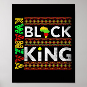 Poster Noir Kwanzaa King Afrique Hommes Américains Bruh M