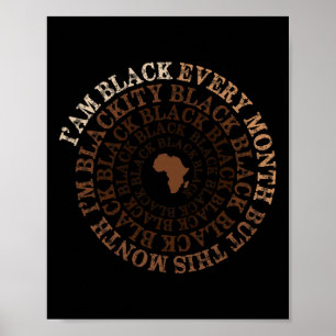 Poster Noir noir Noir noir Noir Histoire Mois Celebrati