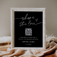 NOIR Partagez l'amour Mariage Photo Code QR