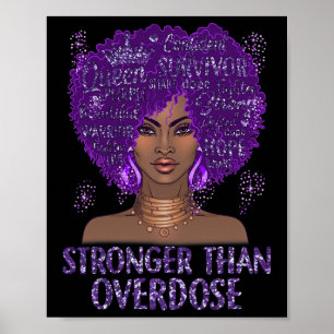 Poster Noir plus fort que la surdose de sensibilisation a