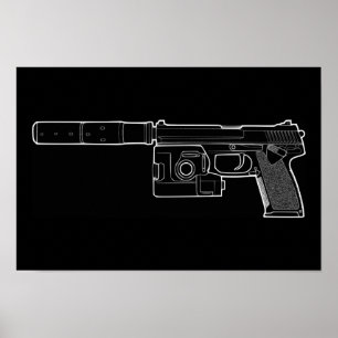 Poster noir USSOCOM MARK 23