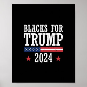 Poster Noirs pour l'élection présidentielle Trump Républi