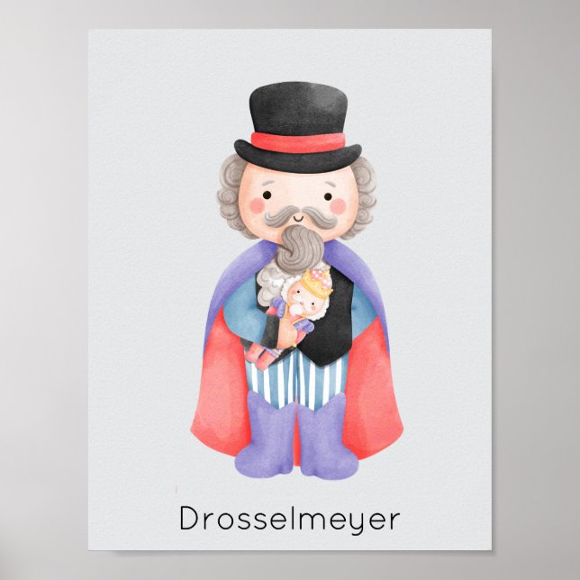 Poster Noisette Ballet Drosselmeyer Pastel Noël (Devant)