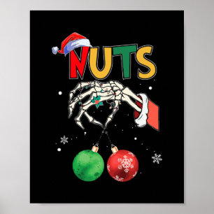 Poster noix de poitrine assorties châtaignes marrantes co