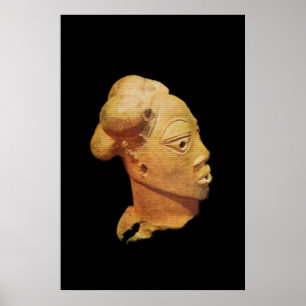 POSTER NOK HEAD (TERRACOTTA)
