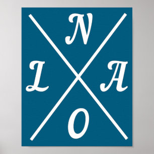 Poster Nola La Nouvelle-Orléans Louisiane États-Unis