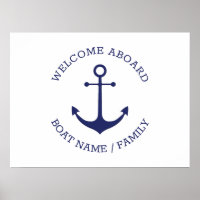 Nom de bateau personnalisé Bienvenue à bord de l'a