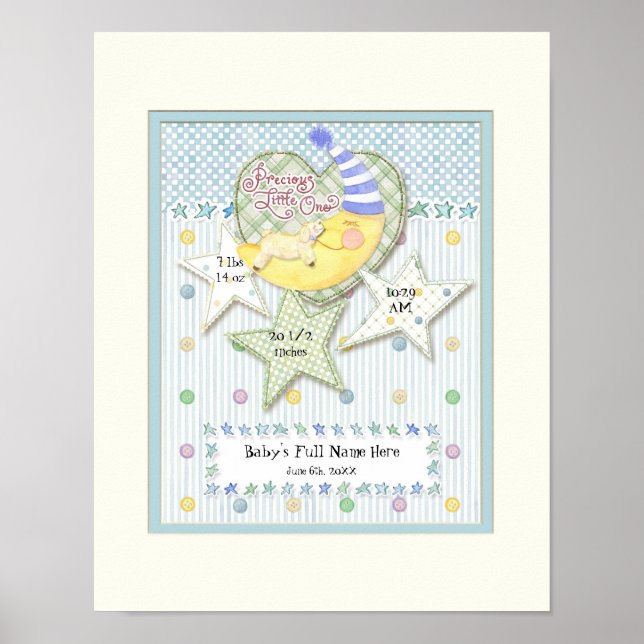 Poster Nom de bébé personnalisé Pépinière murale Art pour (Devant)