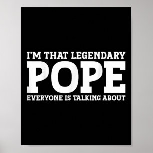 Poster Nom de famille du pape Équipe drôle Nom de famille