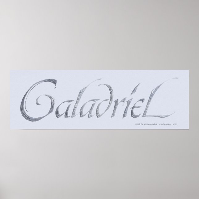 Poster Nom de Galadriel Texté (Devant)