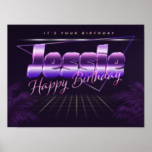Poster Nom de Jessie Prénom de l'anniversaire de l'affich