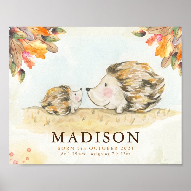 Poster Nom de la pépinière de haies boisées d'automne (Devant)