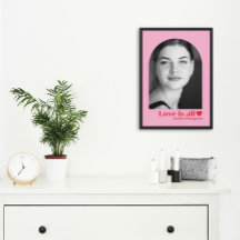 Nom de photo personnalisé amour minimaliste rose r