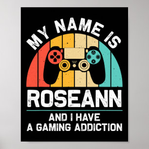 Poster Nom de Roseann Cadeau Personnalisé Drôle Geek de j