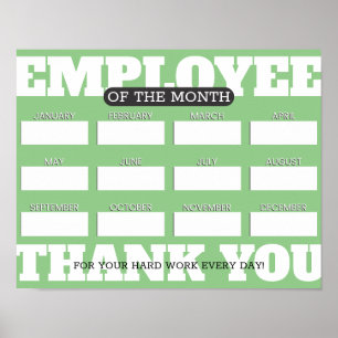 Poster Nom d'écriture couleur personnalisé employé du moi