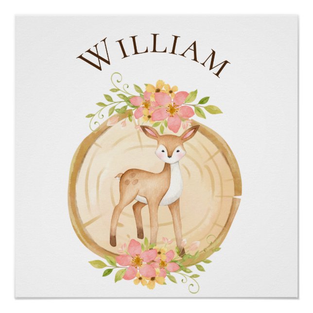 Poster Nom du bois de cerf de bébé mou (Devant)