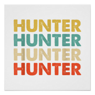 Poster Nom du chasseur Chemises et cadeaux Nom du chasseu