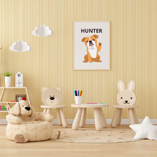 Poster Nom Et Photo Du Chien Personnalisé