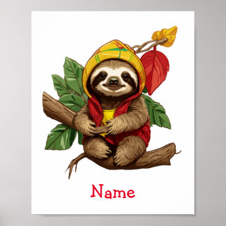Poster Nom personnalisé de la machine à sous pour bébé mi
