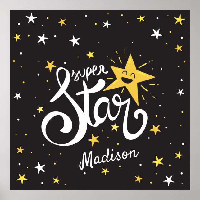 Poster Nom personnalisé Superstar (Devant)