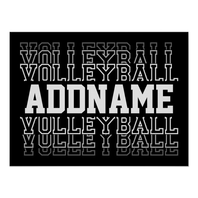 Poster NOM PERSONNALISÉ Vanisant Volleyball Logo Joueur d (Devant)
