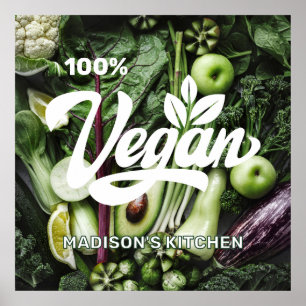 Poster Nom personnalisé Vegan
