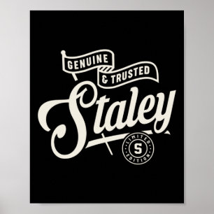 Poster Nom Staley personnalisé - Autocollant Staley