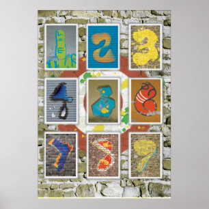 Poster Nombres de graffiti