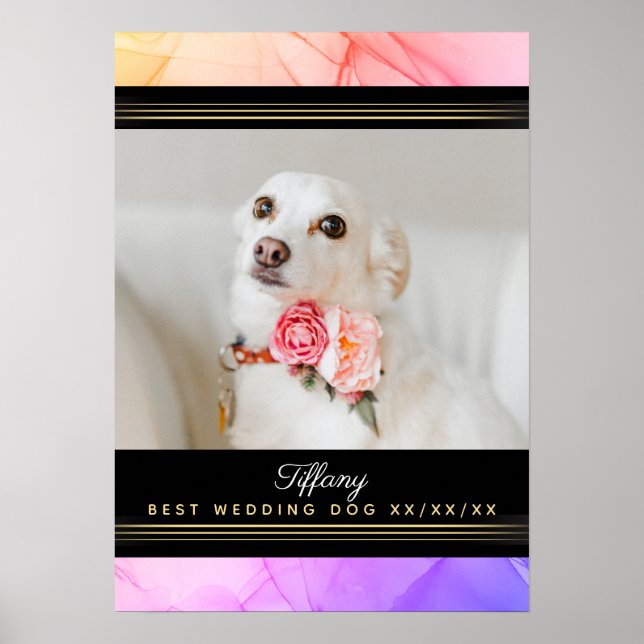 Poster Nommé Meilleur modèle de photo de chien de mariage (Devant)