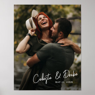 Poster Noms de script moderne Couples Photo