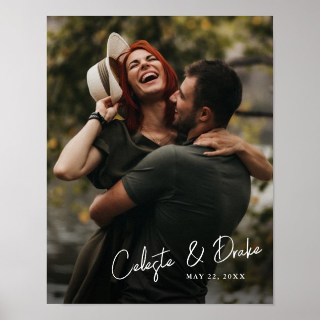 Poster Noms de script moderne Couples Photo (Devant)