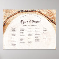 Noms de script Rustique Mariage Arbre sangles assi