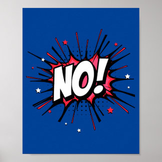 Poster Non! Dramatique Pop Art Exclamation