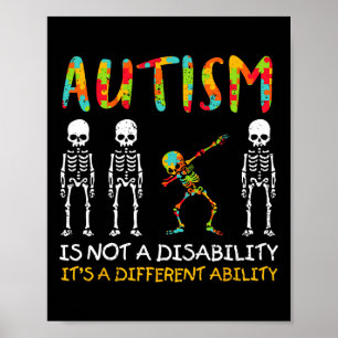 Poster Non Handicap Capacité Différente Squelette Autisme