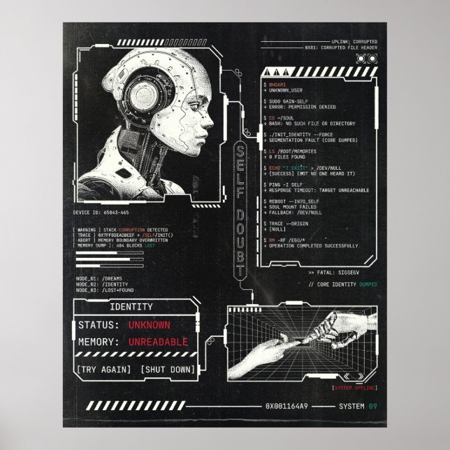 Poster Non reconnu - Techno-Brutalist Streetwear Design (Devant)
