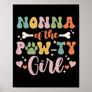 Poster Nonna De La Petite Fille Chien Grandma Famille Mat